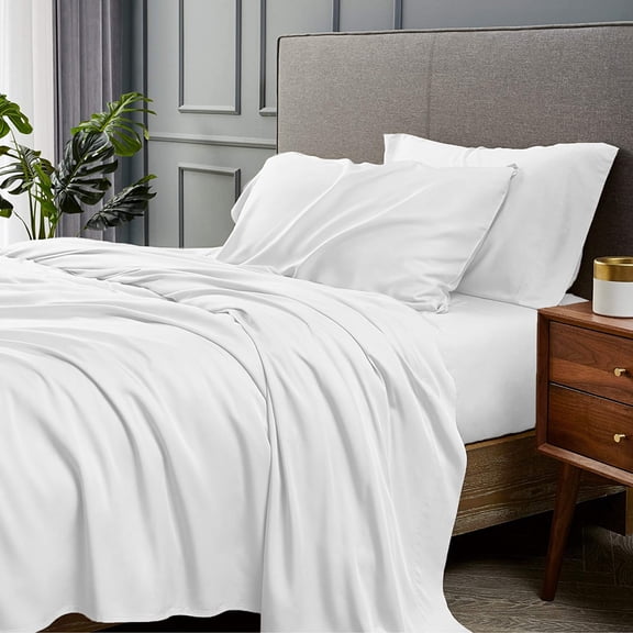 4-Piece Rayon from Bamboo Sheet Set Deep Pocket Soft & Comfortable