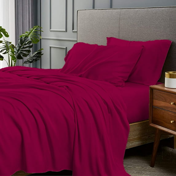 4-Piece Rayon from Bamboo Sheet Set Deep Pocket Soft & Comfortable