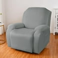 thumbnail image 1 of 4 Piece Recliner Cover Stretch Plush Soft Cover for Recliner Chair Thick Soft Recliner Chair Slipcover Separate Chair Cover for Recliner with Side Pocket, 1 of 5