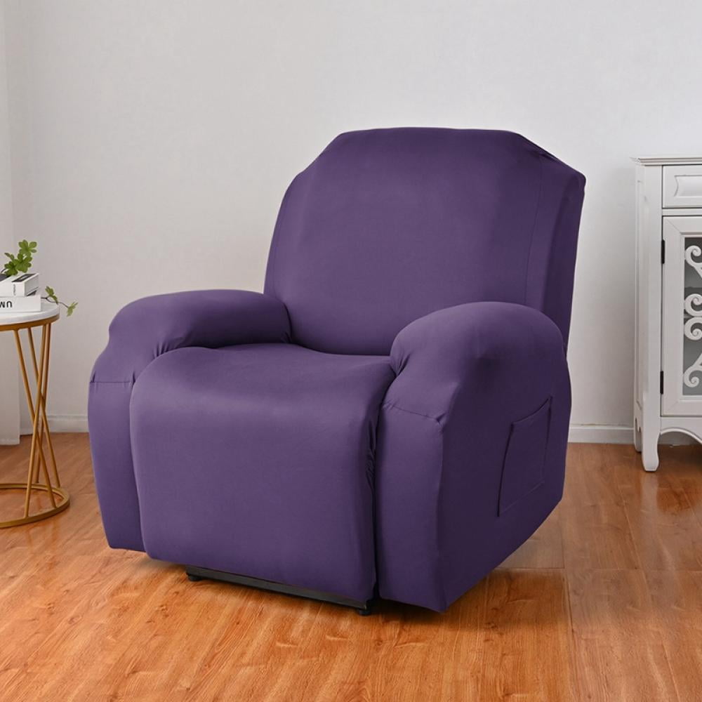 4 Piece Recliner Cover Stretch Plush Soft Cover for Recliner Chair Thick Soft Recliner Chair Slipcover Separate Chair Cover for Recliner with Side Pocket Walmart Business Supplies