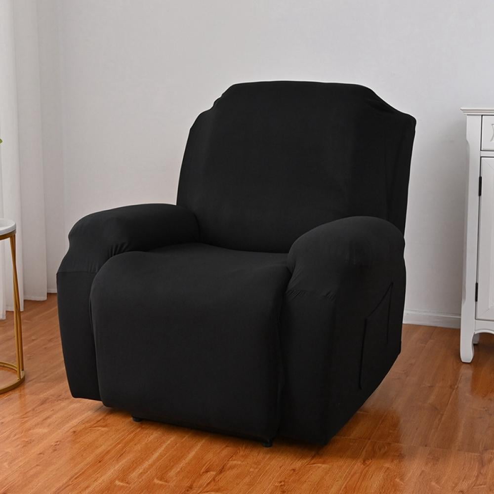 4 Piece Recliner Cover Stretch Plush Soft Cover for Recliner Chair ...