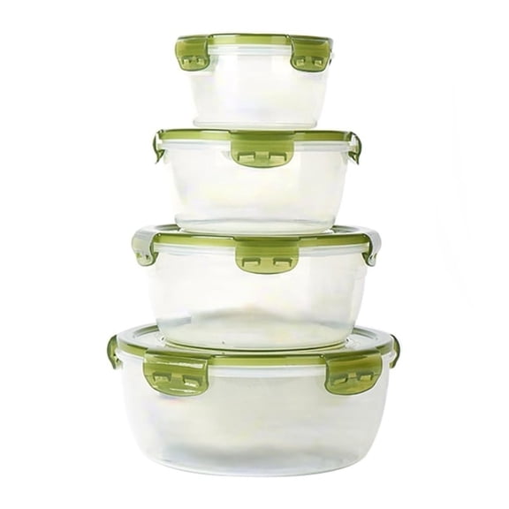 Refrigerator Food Storage Container Set with Lids - Airtight Produce Saver for Vegetables, Fruits, Berries - Plastic, Stackable, Dishwasher Safe (Various Sizes)
