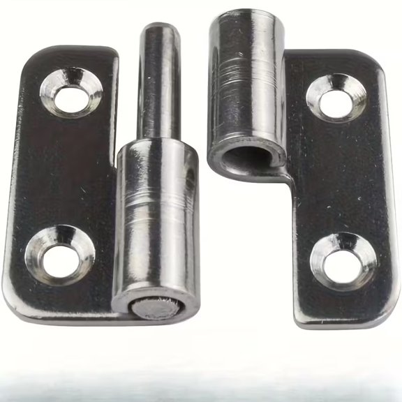 4 Piece Removable Hinges - Brushed 304 Stainless Steel, Left Hand Lift Sliding Joint Design for Secure Door Installation