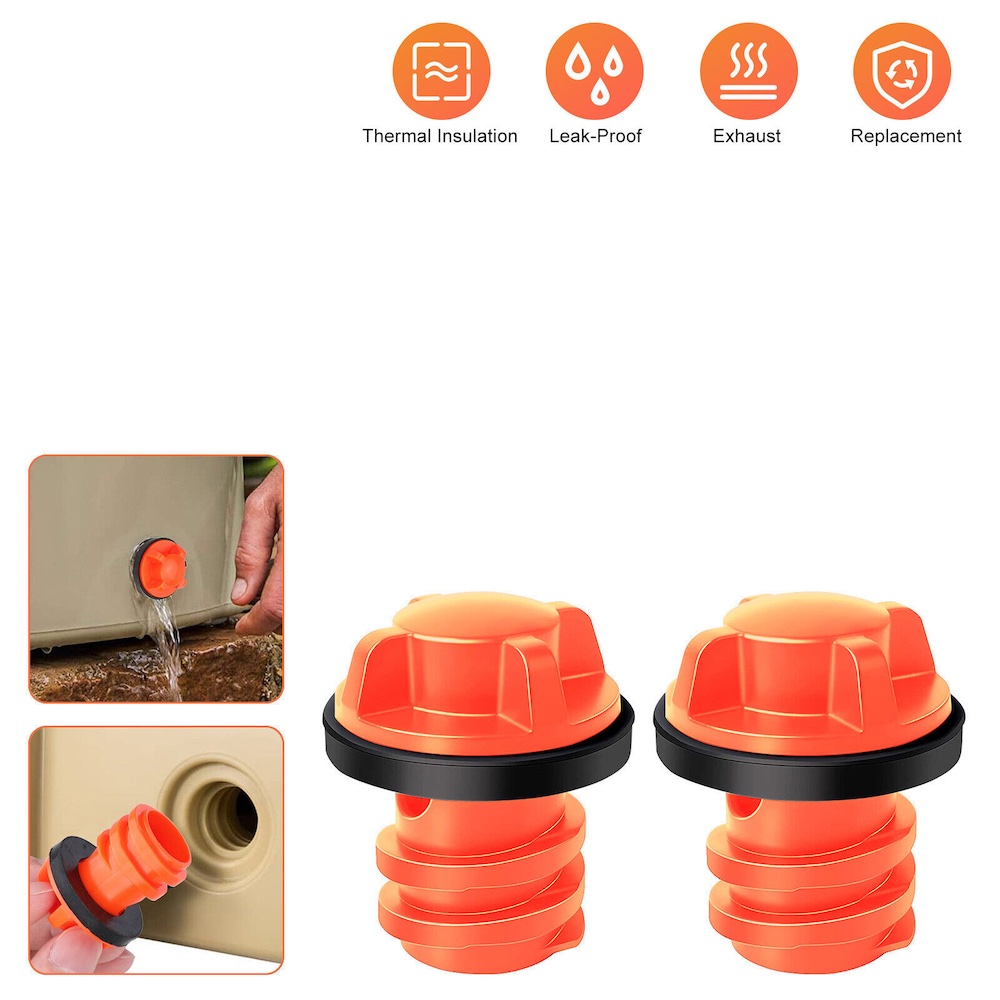 4 Piece Replacement Drain Plugs for RTIC and YETI Coolers Orange Color