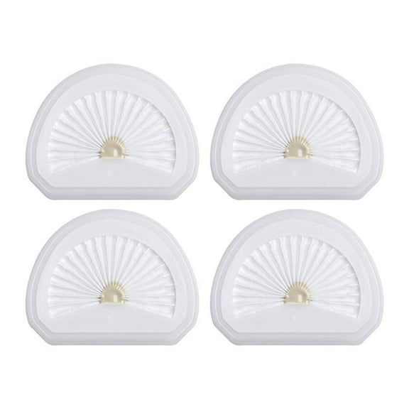 4-Piece Replacement Filter Set for Black & Decker VLPF10 Vacuums - Compatible with HLVA315J and HLVA320J00N575266 Models, Accessory - White