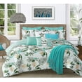 thumbnail image 1 of 4-Piece Reversible Comforter Set Tropical Pattern Full/Queen Nassau Palm Leaves, 1 of 4