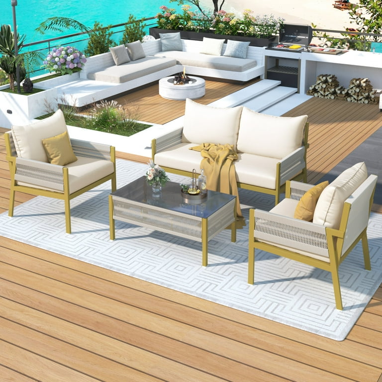 Outdoor seating no cushions hotsell