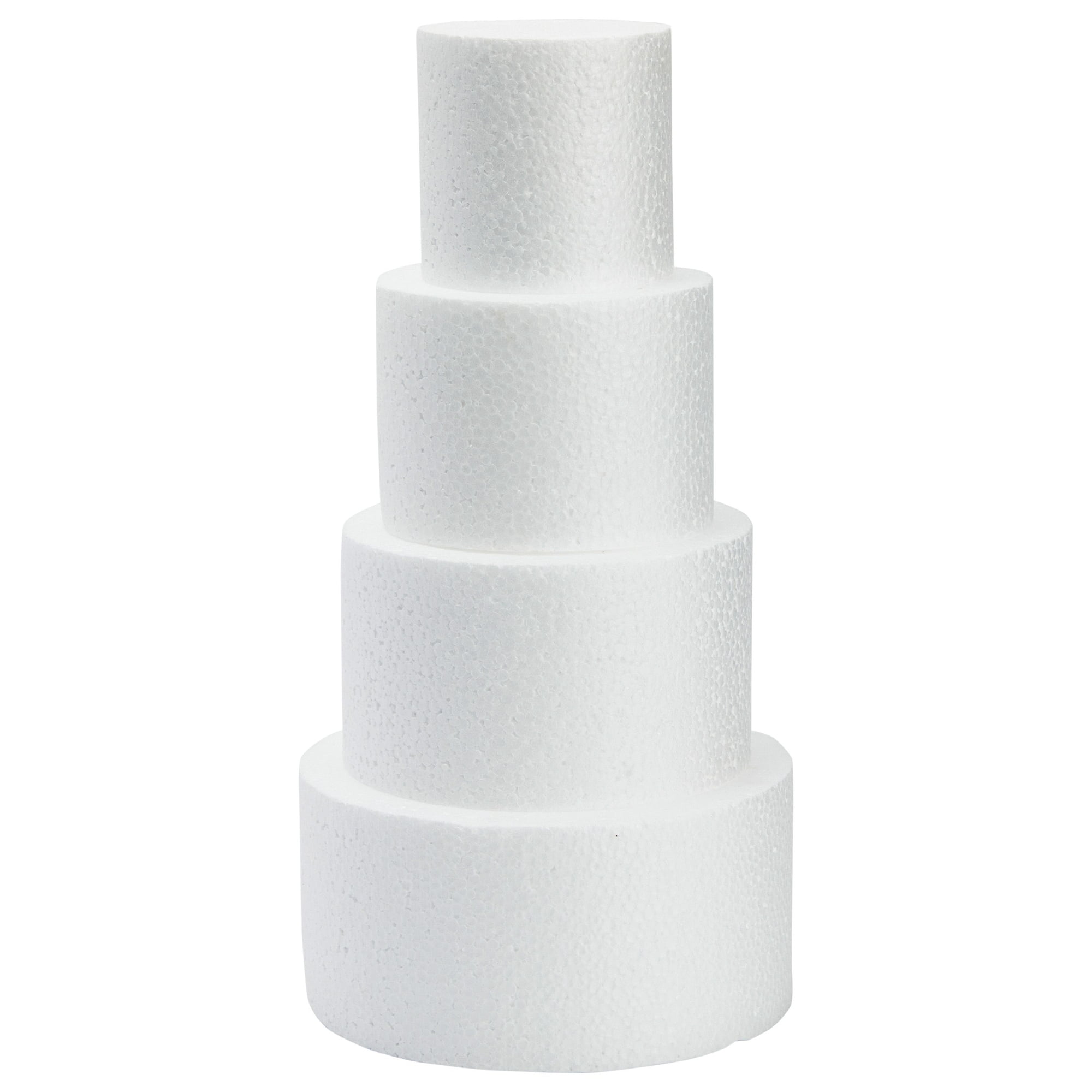 Set of 4 Round Foam Cake Dummies in Varying Sizes for 16 Tall Fake Wedding  Cake (6, 8, 10, and 12 in)