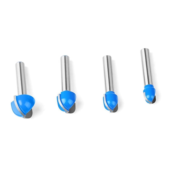 4-Piece Router Bit Set for Woodworking, Dual-Groove Design for Smooth Operation and Enhanced Control at High RPMs GUYUTING Spare Part