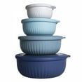 thumbnail image 1 of 4-Piece Salad Bowls with Lids, Leak-Proof & Slip-Resistant Multi-Purpose Mixing Bowls, Airtight Food Storage Bowls, Baking Prep Containers for Kitchen & Home Use, 1 of 7