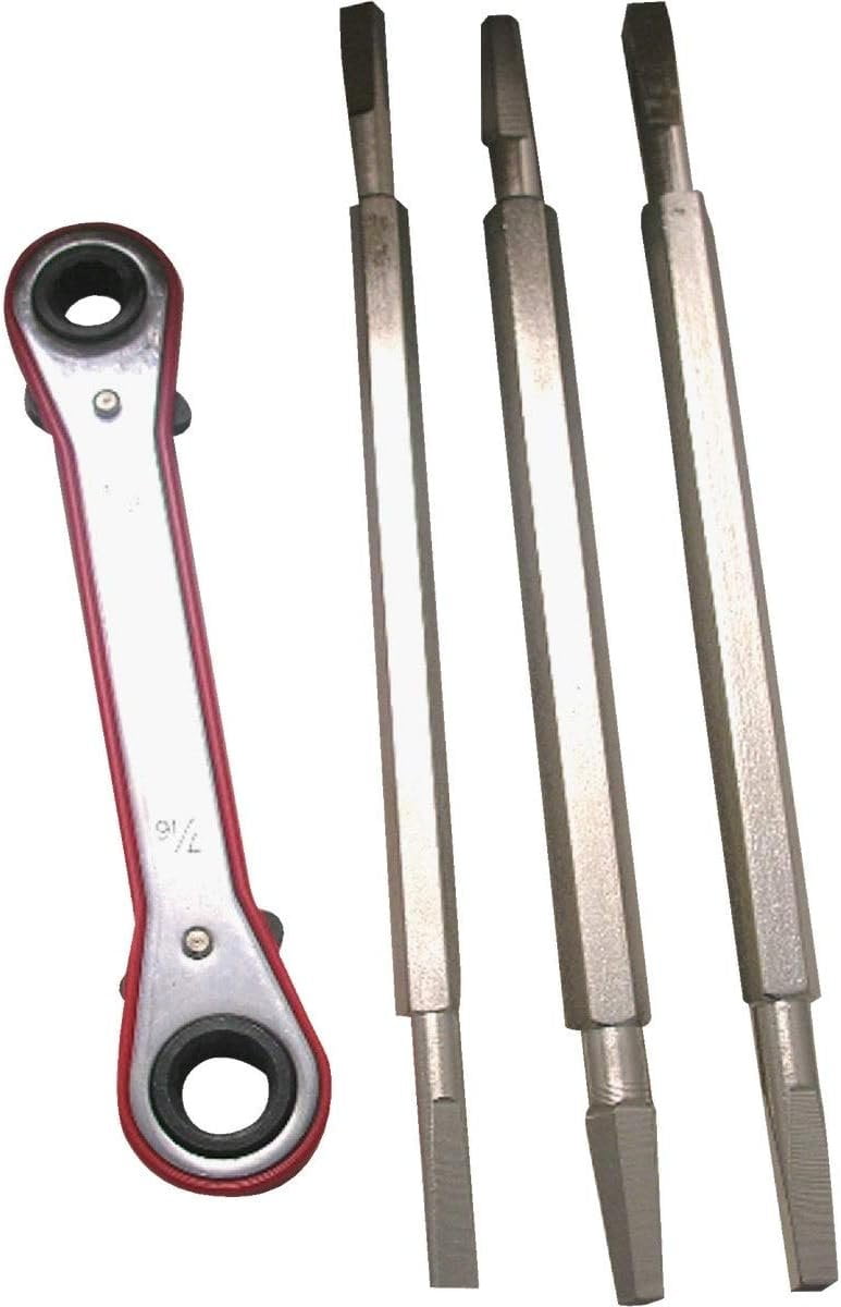 Larsen Ratchet Wrench 4-Piece Seat Wrenches Set - Multicolor - Pack Of 1 — Heavy-Duty Construction, Professional Use