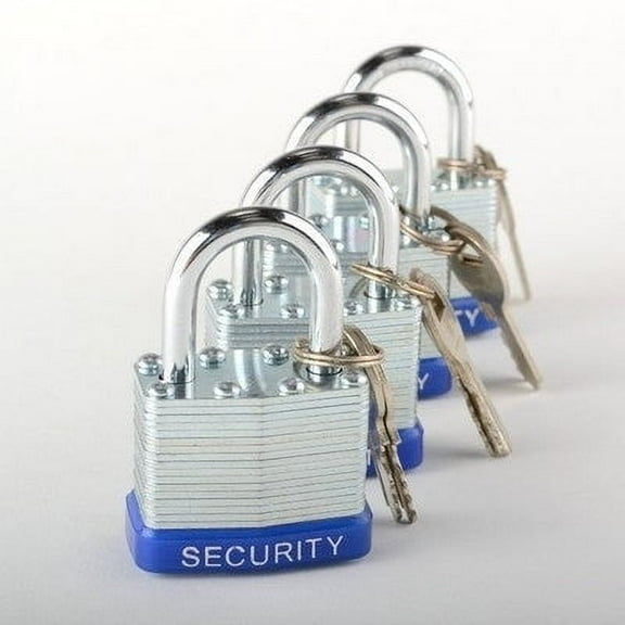4 Piece Set 40mm Laminated Locks Tool Security Padlock Keyed The Same Alike