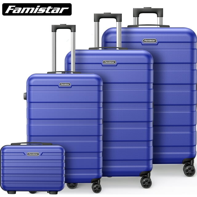 Famistar 4 Piece Set Retractable Hard Shell Luggage - ABS Lightweight
