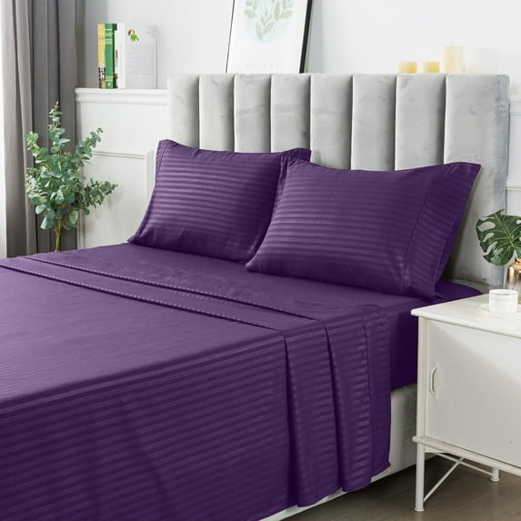 4 Piece Set Luxury Bed Sheets Breathable & Cooling Sheets Deep Pocket Bed Sheets Set
