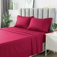 thumbnail image 1 of 4 Piece Set Luxury Bed Sheets Breathable & Cooling Sheets Deep Pocket Bed Sheets Set, 1 of 6