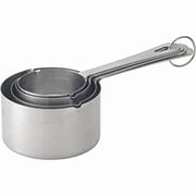 4-Piece Set Stainless Steel Measuring Cups, Silver