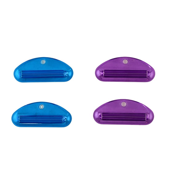Dependable Industries 4-Piece Toothpaste Tube Squeezer Set, Plastic, Hanging