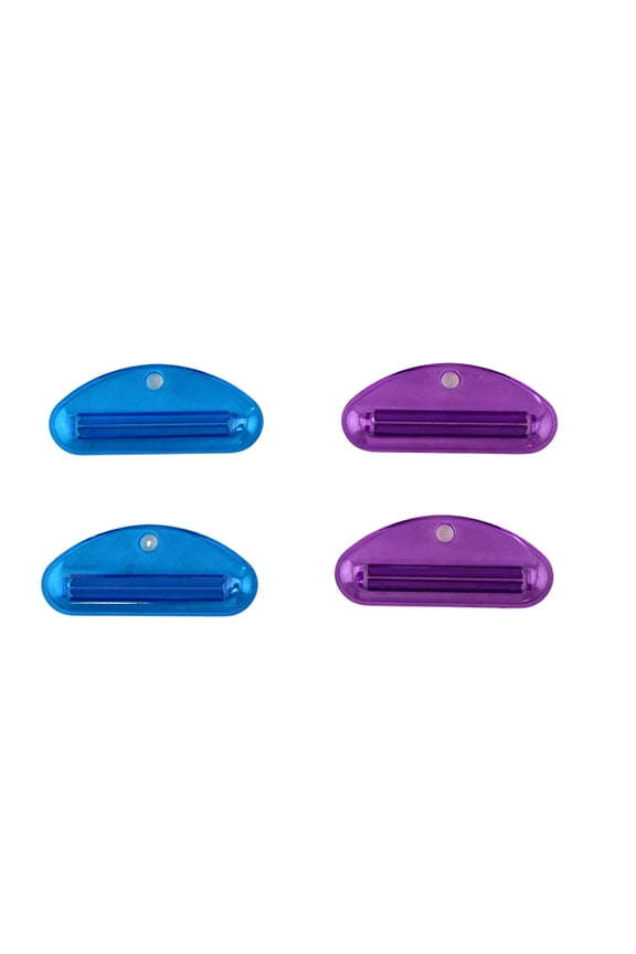 4-Piece Toothpaste Tube Squeezer Set, Plastic, Hanging