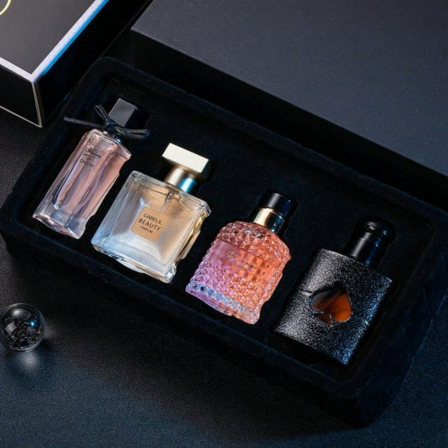 4 Piece Set, Women's Perfume Spray Gift Box, Lasting Fragrance, 4different Flavors, Perfect For Holiday Gifts, Dates, Daily Life, Parties