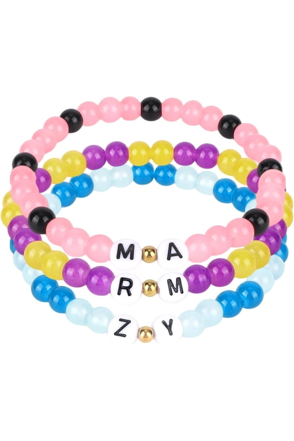 4-Piece Set of Elastic Beaded Character-Themed Bracelets,K-P Fan Gift, Suitable for Cosplay/Party Gifts