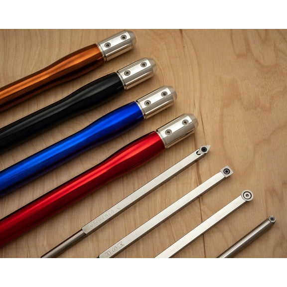4 Piece Set of Mid Size Carbide Tools each with Color Coded Handle - 19 Overall