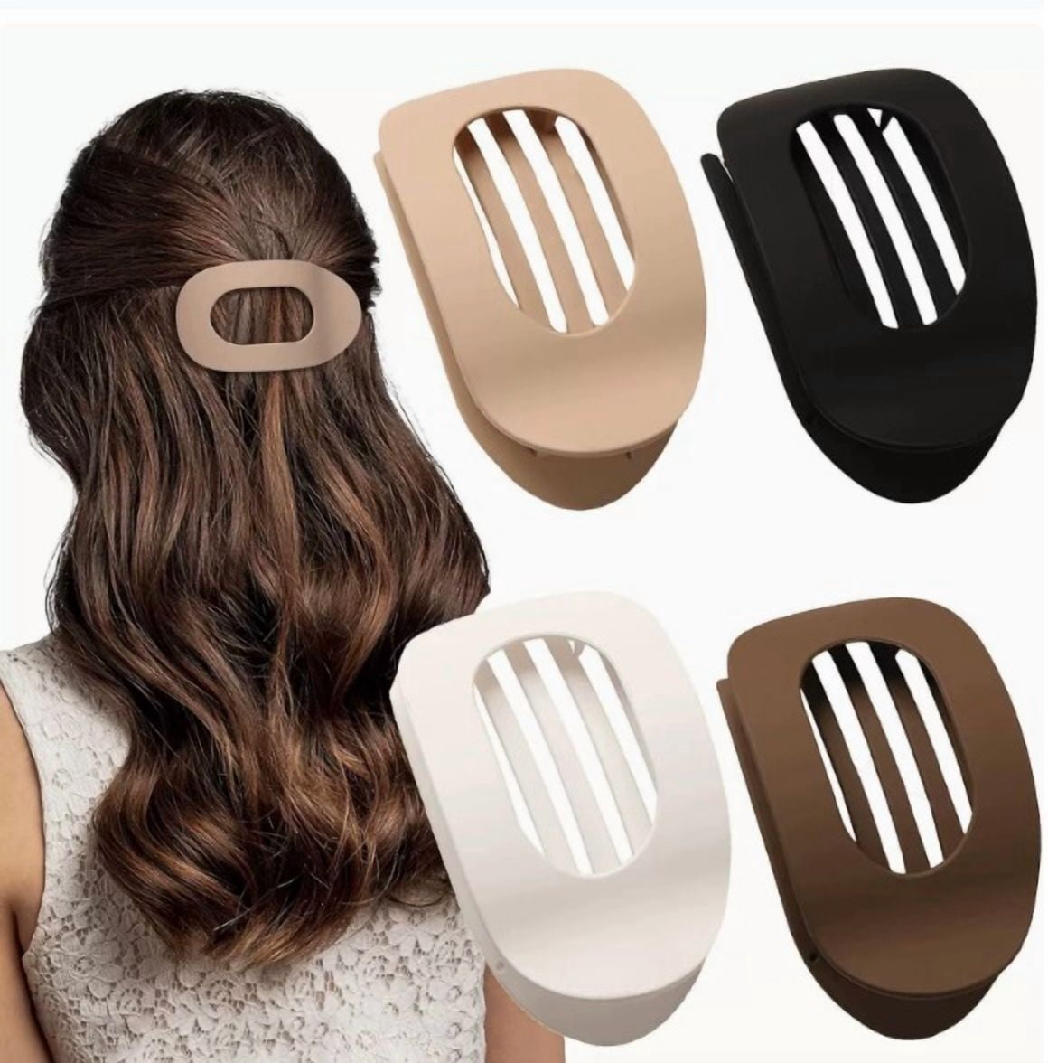 4-Piece Shark Clip Set - Essential Hair Accessories for Everyday Styling
