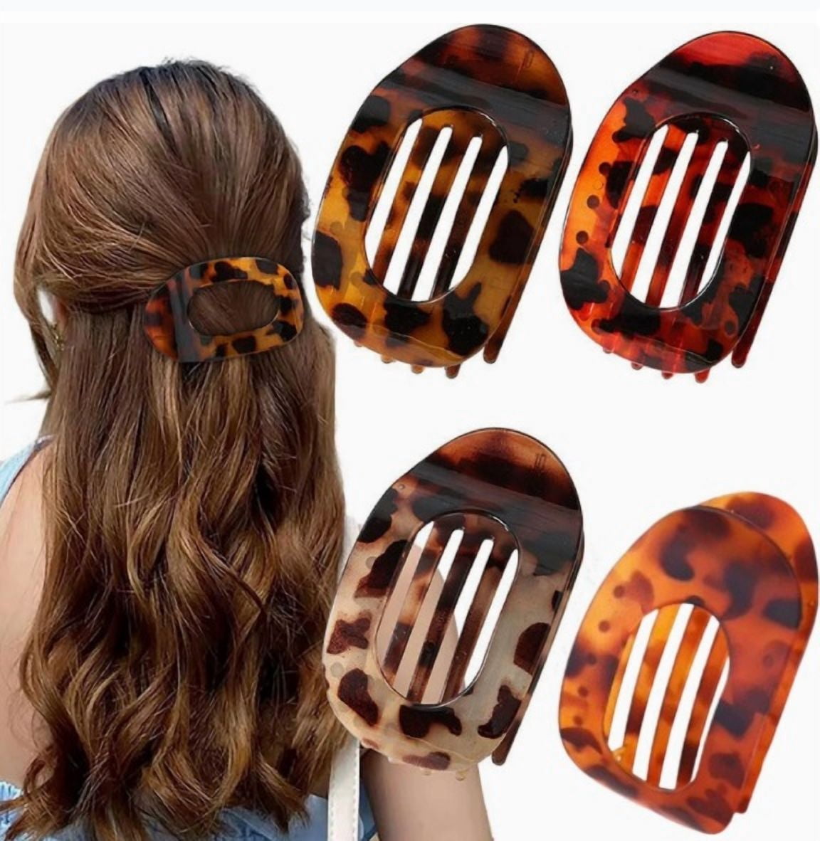 4-Piece Shark Clip Set - Essential Hair Accessories for Everyday Styling