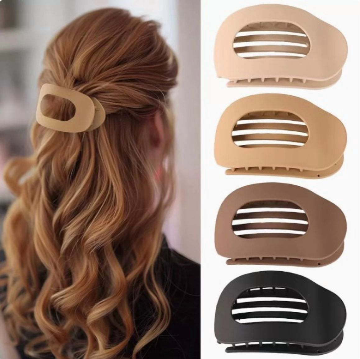 4-Piece Shark Clip Set - Essential Hair Accessories for Everyday Styling