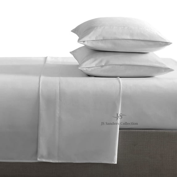 4 Piece Sheet Set 100% Egyptian Cotton Bed Sheets 1000 Thread Count Luxury Hotel Quality Sheet Set Italian Finish Premium Sheets Long Staple Fits Up to 18 Inch Deep Pocket (Full, Silver)