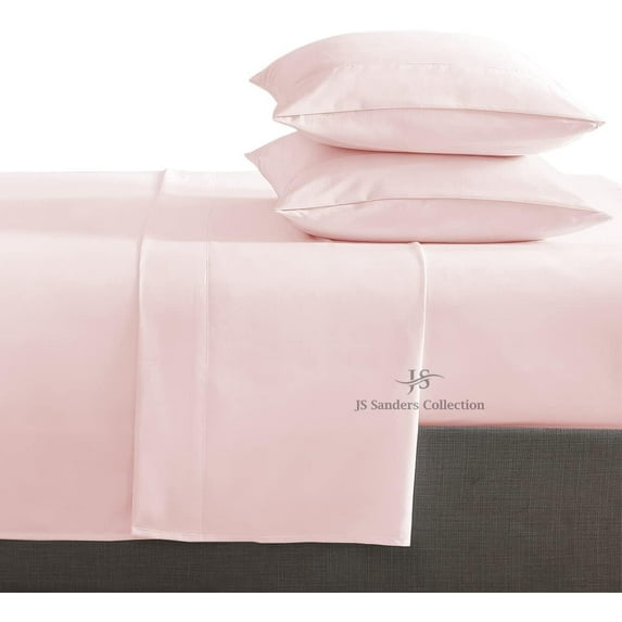 4 Piece Sheet Set 100% Egyptian Cotton Bed Sheets 1000 Thread Count Luxury Hotel Quality Sheet Set Italian Finish Premium Sheets Long Staple Fits Up to 18 Inch Deep Pocket ( Blush,Queen )