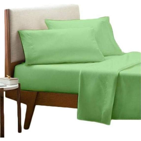 4 Piece Sheet Set - Deep Pocket of 15" Inch - Luxury 600 Thread Count Collection RV King Size Bed Sheets - Extra Long Staple 100% Egyptian Cotton Bedding Set - Sage Solid.