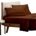 thumbnail image 1 of 4 Piece Sheet Set - Deep Pocket of 16" Inch - Luxury 600 Thread Count Collection RV King Size Bed Sheets - Extra Long Staple 100% Egyptian Cotton Bedding Set - Chocolate Solid., 1 of 5