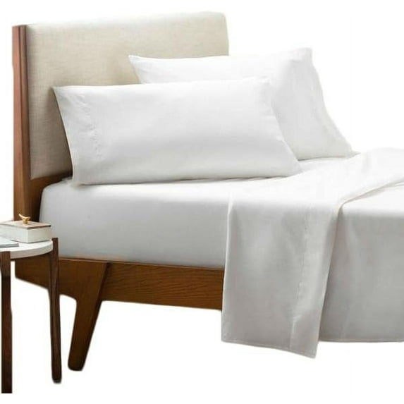 4 Piece Sheet Set - Deep Pocket of 16" Inch - Luxury 600 Thread Count Collection Twin-XL Size Bed Sheets - Extra Long Staple 100% Egyptian Cotton Bedding Set - White Solid.