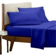 thumbnail image 1 of 4 Piece Sheet Set - Deep Pocket of 22" Inch - Luxury 600 Thread Count Collection Twin Size Bed Sheets - Extra Long Staple 100% Egyptian Cotton Bedding Set - Royal Blue Solid., 1 of 5