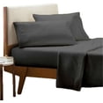 thumbnail image 1 of 4 Piece Sheet Set - Deep Pocket of 30" Inch - Luxury 600 Thread Count Collection Twin Size Bed Sheets - Extra Long Staple 100% Egyptian Cotton Bedding Set - Dark Grey Solid., 1 of 5