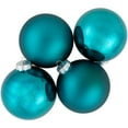 thumbnail image 1 of Northlight 4pc Shiny and Matte Glass Ball Christmas Ornament Set 4" - Turquoise Blue, 1 of 5