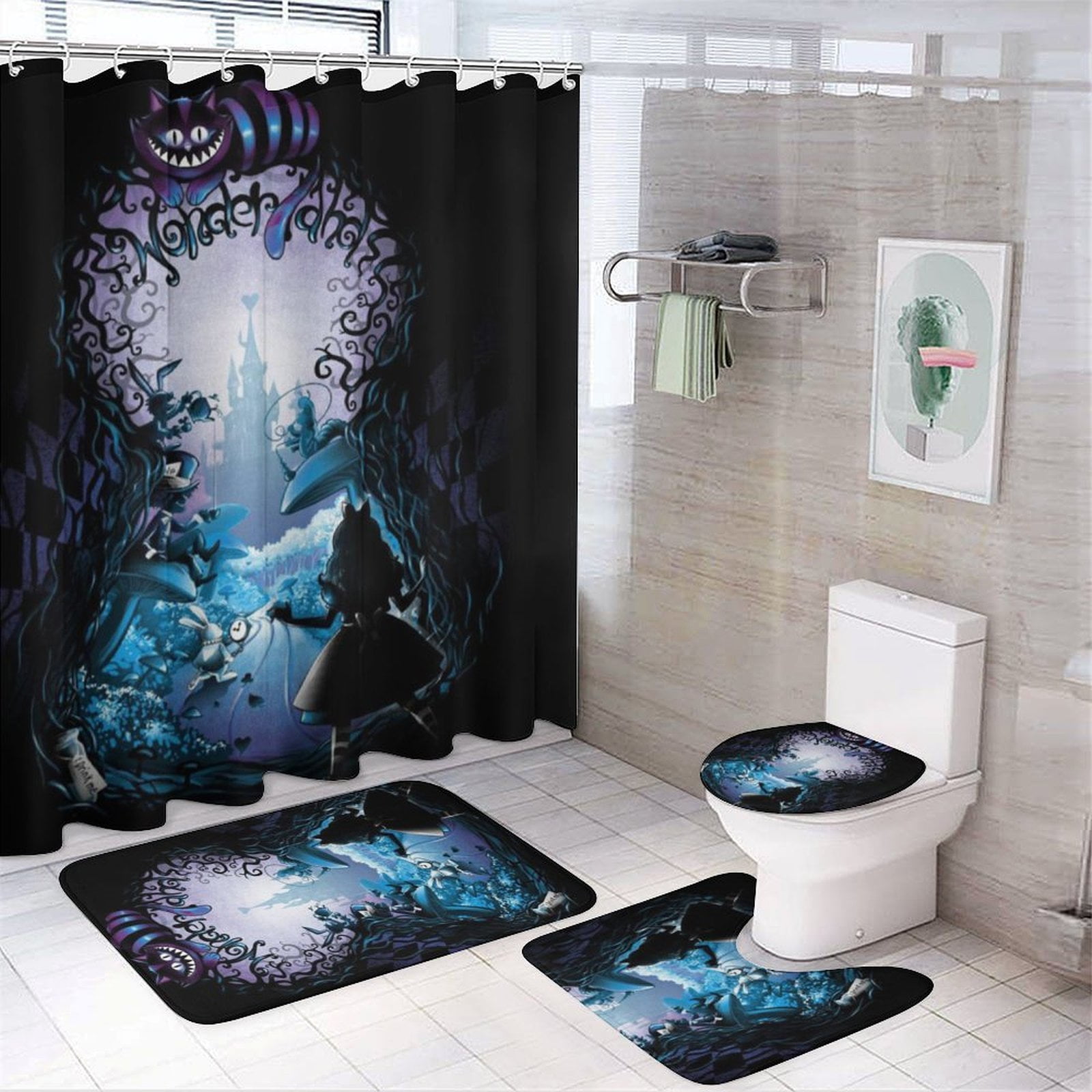 Alice In Wonderland Shower Curtain