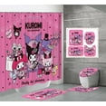 thumbnail image 1 of 4 Piece Shower Curtain Sets Bathroom Sets with Non-Slip Rugs, Toilet Lid Cover and Bath Mat Hooks, 1 of 2