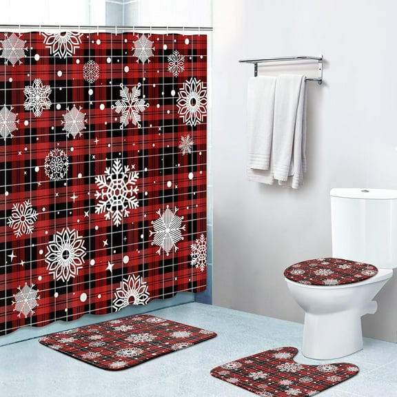 4 Piece Shower Curtain Sets, Sea Turtle Fish Summer Animal with Non-Slip Rugs, Toilet Lid Cover and Bath Mat, for Bathroom Decor Set, 72" x 72"