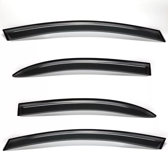 4-Piece Side Window Deflector Set, Outside Mount Visor for Improved Ventilation-4PCS Side Window Deflector Window Visor