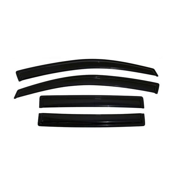 4-Piece Side Window Visor Vent Deflector Set, Smoke Acrylic, Outside Mount-4PCS Side Window Wind Visor Vent Deflector
