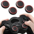 thumbnail image 1 of 4-Piece Silicone Controller Cap Replacement Set - Analog Joystick Thumb Grip Covers - Compatible with PS4, PS3, PS2, Xbox One, and Xbox 360 Game Controllers, 1 of 8