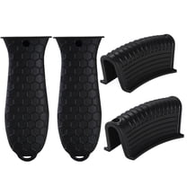 4 Piece Silicone Pot & Pan Handle Cover Set, Insulation Heat Resistant Thickened Protective Covers, Honeycomb Anti-Slip Grip For Pans Pots Cookware, Food-Grade Silicone Safe For