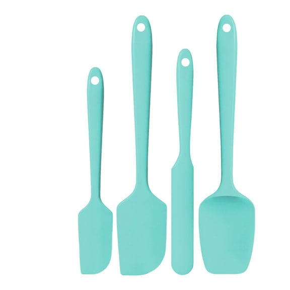 4-Piece Silicone Spatula Set For Kitchen Use Baking Tools With Soft Flexible Blades Heat Resistant Silicone C