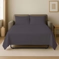 thumbnail image 1 of 4 Piece Sleeper Sofa Bed Sheet Set 100% Egyptian Cotton 800 Thread Count King Size Sleeper Sofa (76" x 80") Inch Fits Mattresses Up to 5" Drop - Dark Grey Solid, 1 of 7