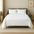 thumbnail image 1 of 4 Piece Sleeper Sofa Bed Sheet Set 100% Egyptian Cotton 800 Thread Count Twin Size Sleeper Sofa (36" x 72") Inch Fits Mattresses Up to 8" Drop - White Solid, 1 of 7