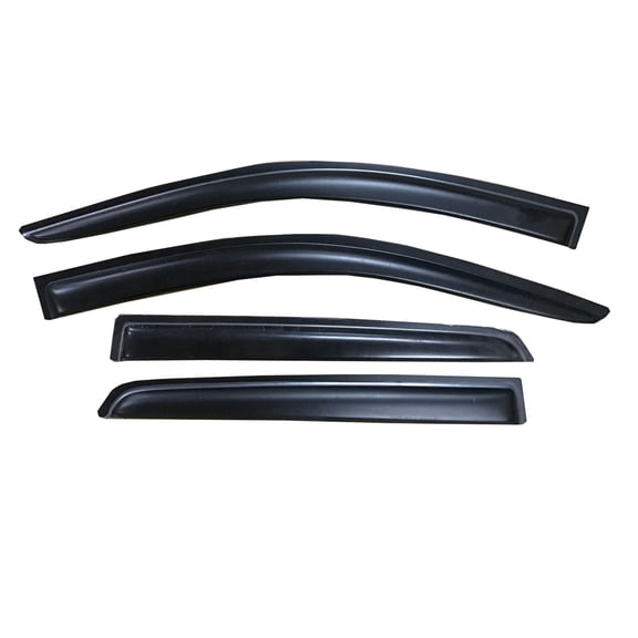4-Piece Smoke Acrylic Window Deflector Set - Outside Mount Guards-4PCS Sun Rain Guard Window Visors