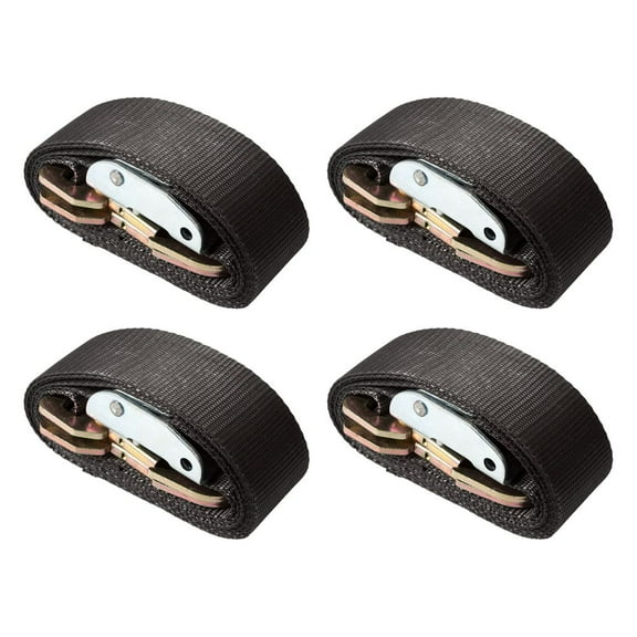 4-Piece Snap Hook End Cam Buckle Cargo Tie-Down Kit (72inL x 2inW)