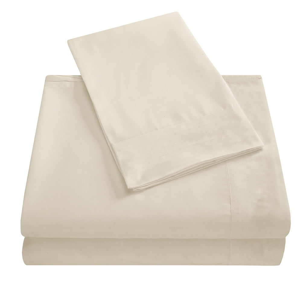 4-Piece Soft Sheets with Deep Pockets & Bedspread, High-Quality Beige Full Size Luxury Bedding Set