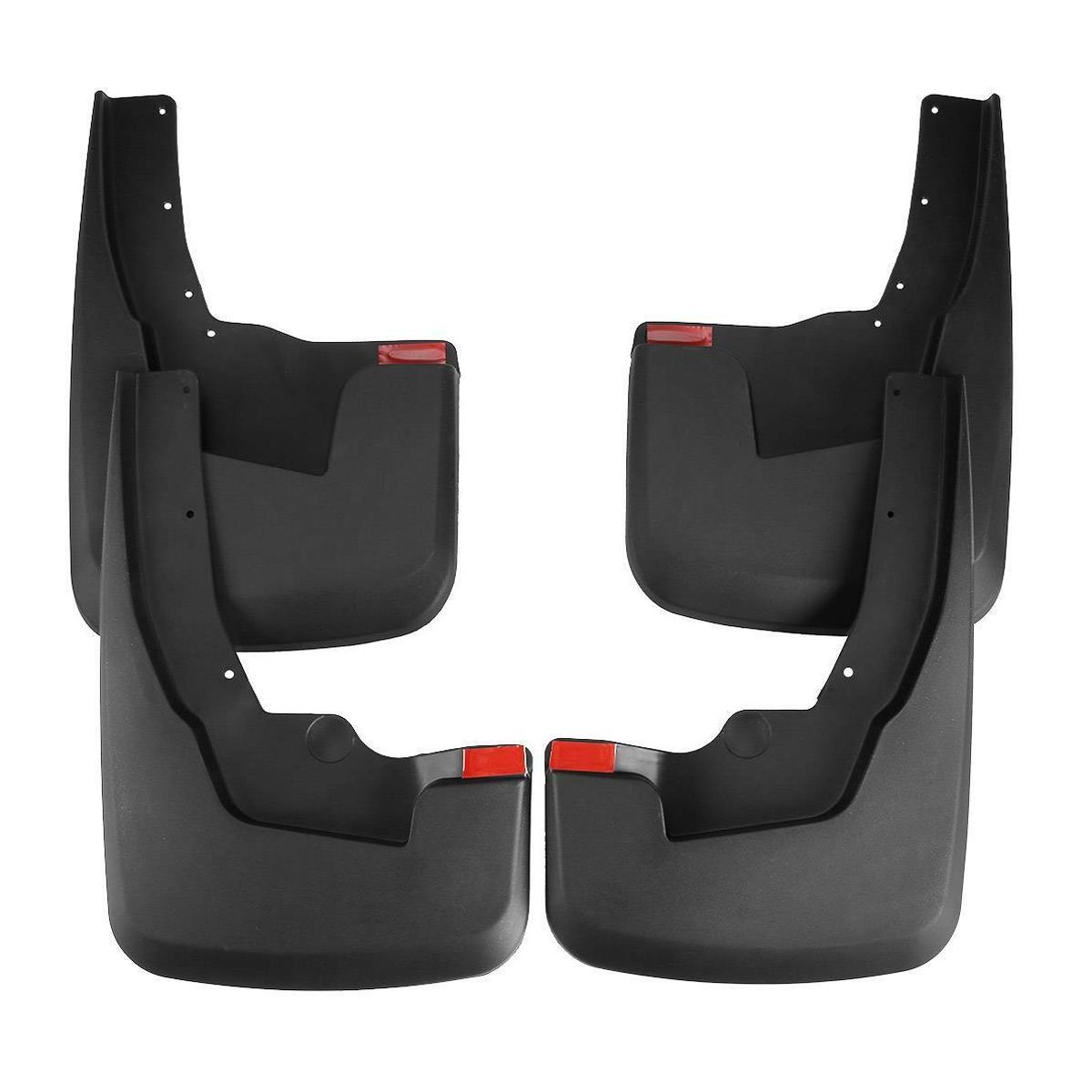 4-Piece Splash Guard Mud Flap Set with Wheel Protector Flares - Black ...